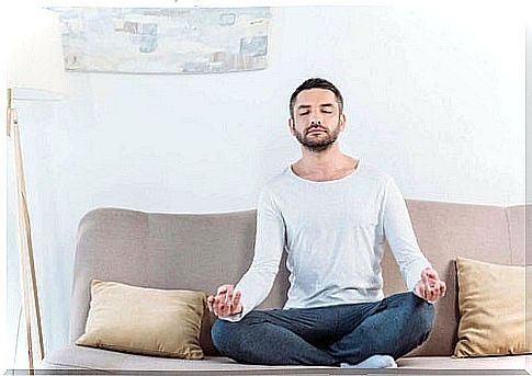 Man meditating