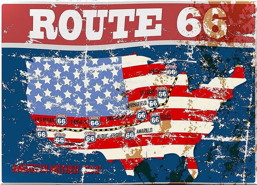 Route 66 highway, map and curiosities.