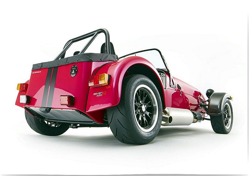 Caterham Seven 420 sports car: rear