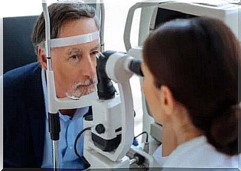 Patient at the ophthalmologist