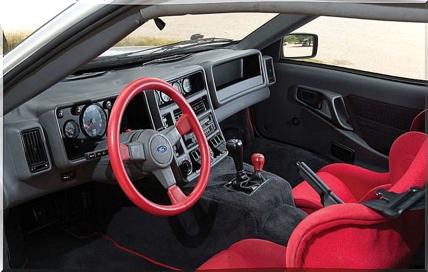 Interior of the Ford RS 200.