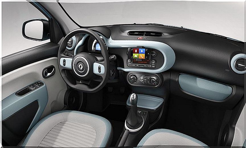 Interior of the Renault Twingo.