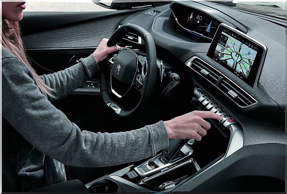 Interior of the Peugeot 5008 GT.