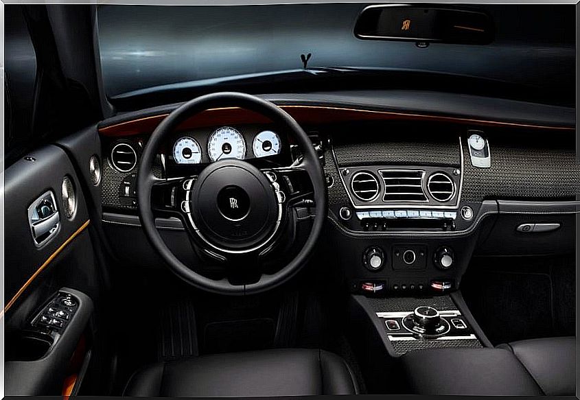 Interior of the Rolls Royce Black Badge.