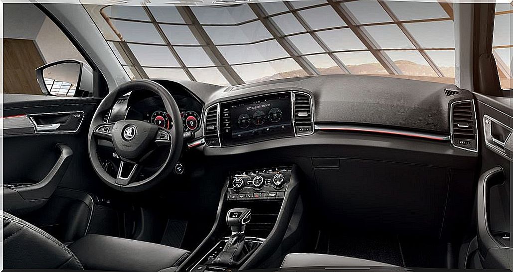 Interior of the Skoda Karoq.