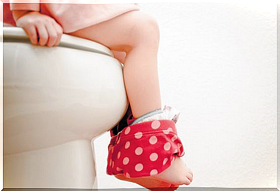 Child on the toilet