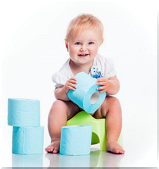 Child on a potty