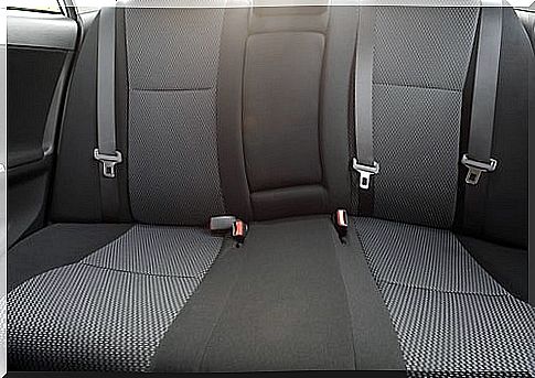 Rear seats of the car